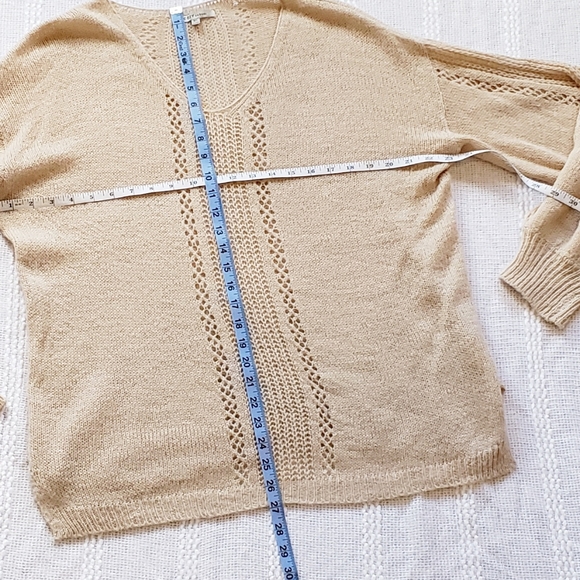 Cozy Casual open knit wool blend sweater Sz M/L - Picture 5 of 10